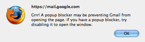 Gmail error text