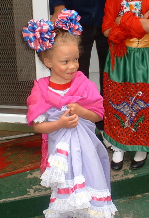 Lila dressed up for a parade. Isn’t she adorable?