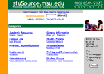 Web design for stuSource.msu.edu