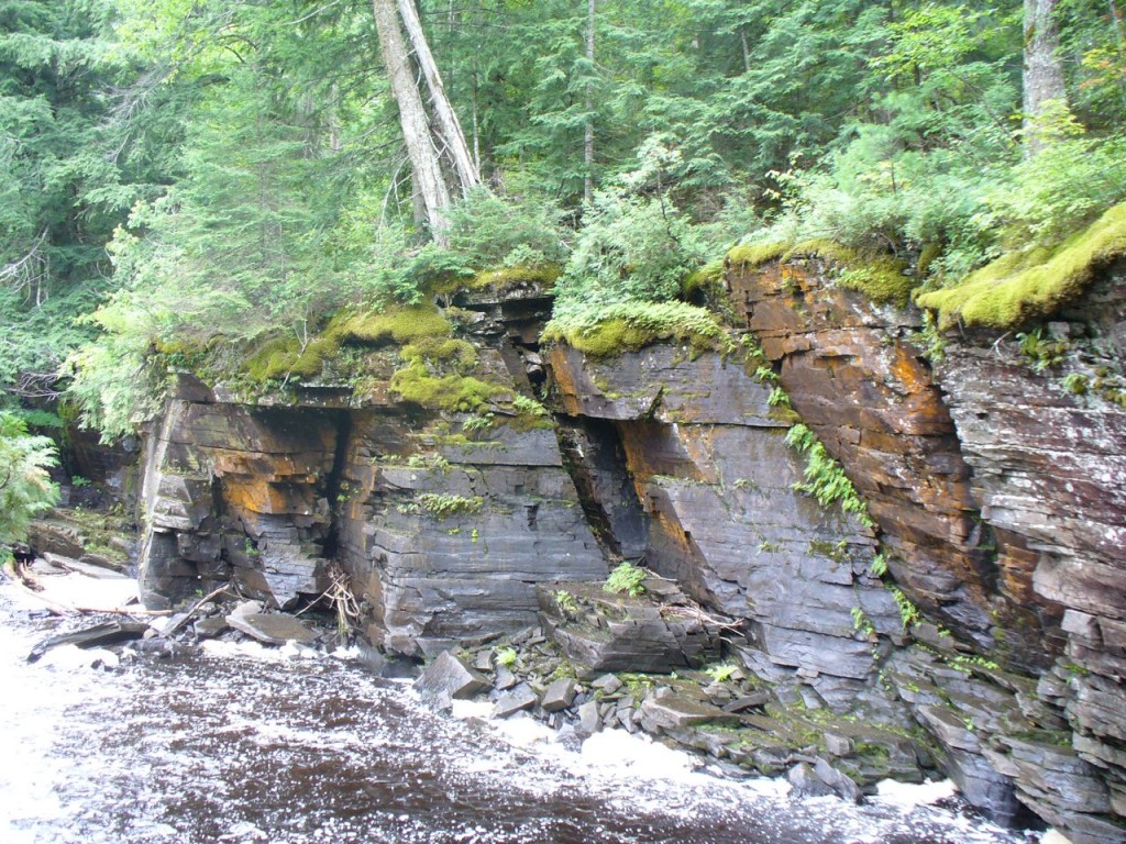 Rocks across the falls