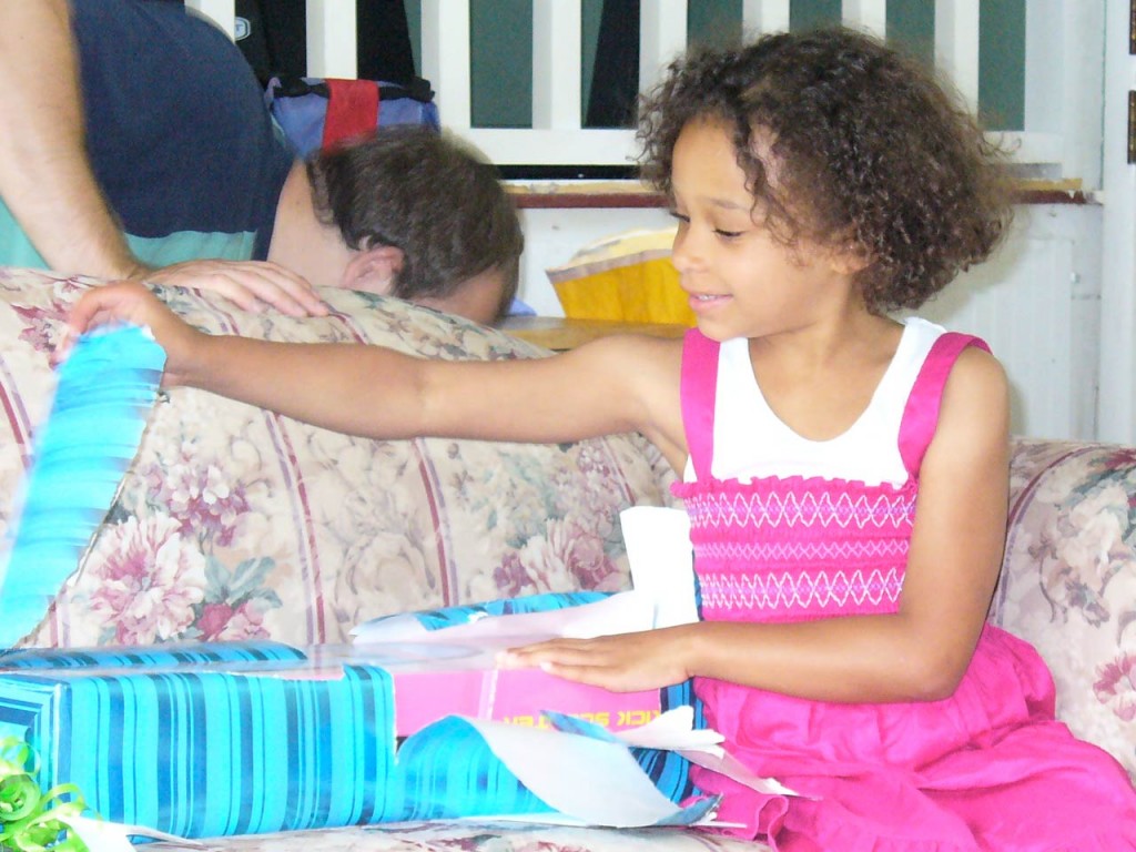 opening a present