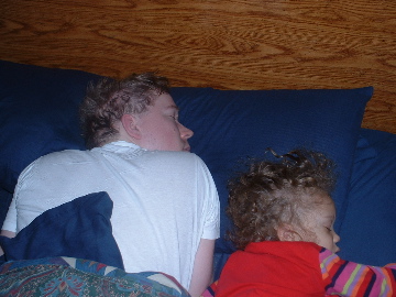 Davin and Lila sleeping