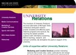 Web design for University Relations at MSU